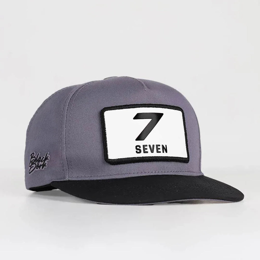 7-numara-logolu-siyah-gri-hip-hop-sapka-3595 - BlackBork