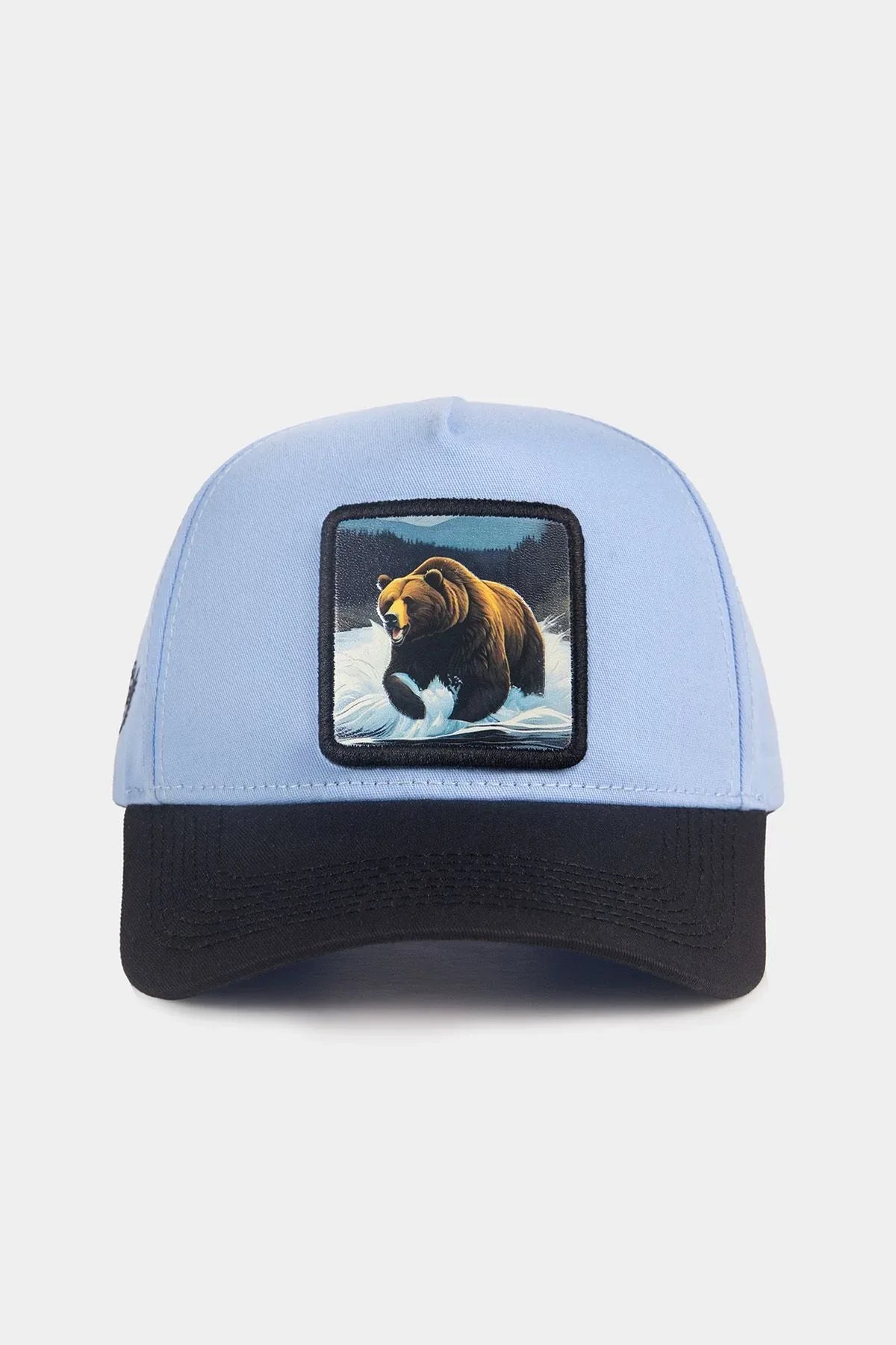 BlackBork Light Blue & Black Baseball Cap | Customisable Patch