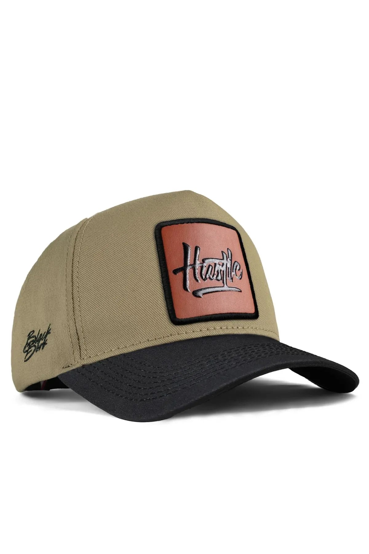 Mink-Black Peaked Cap