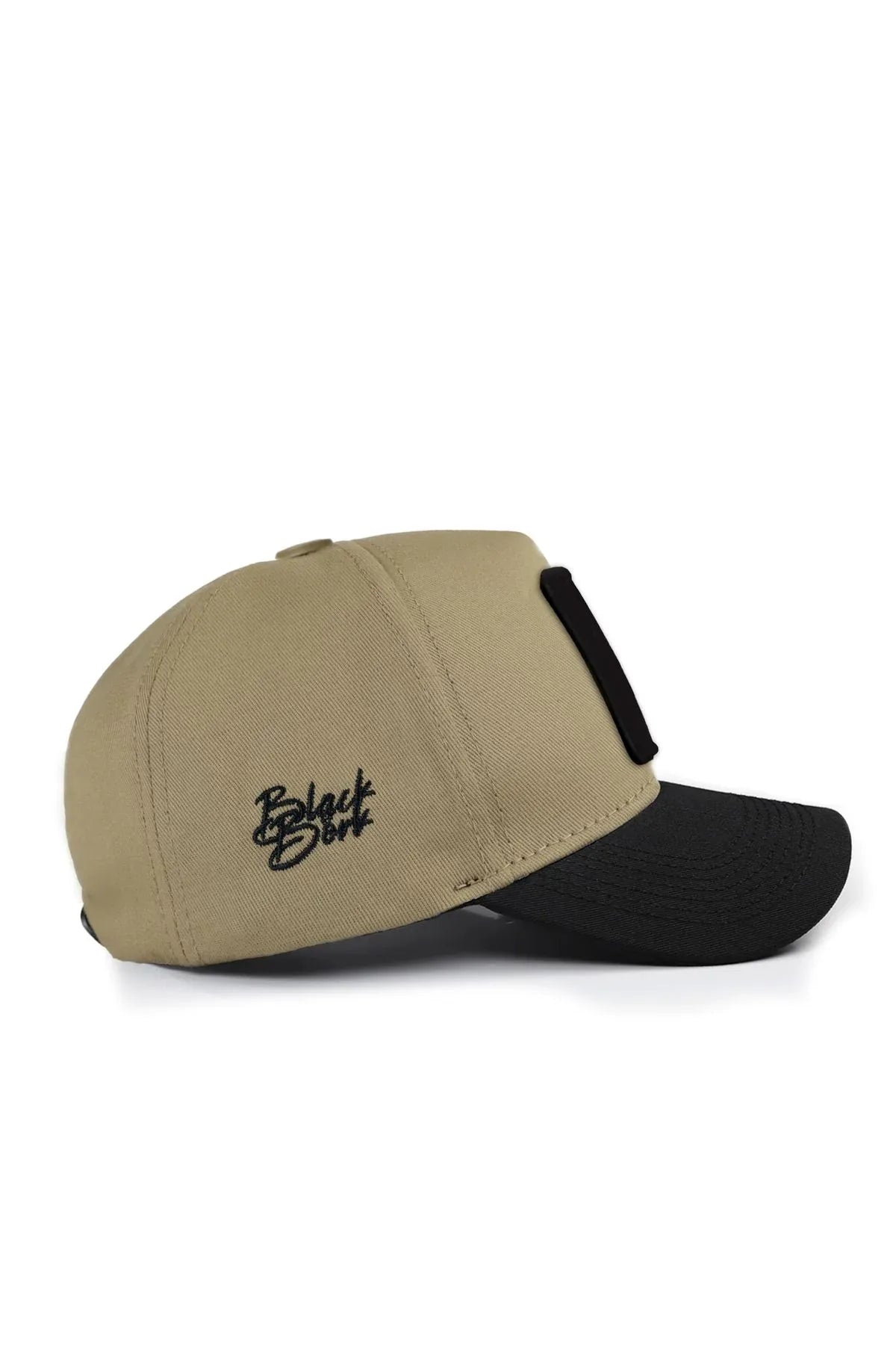Mink-Black Peaked Cap