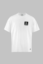 BlackBork V1 Oversize B-Shirt White | Customisable Patch | M-L