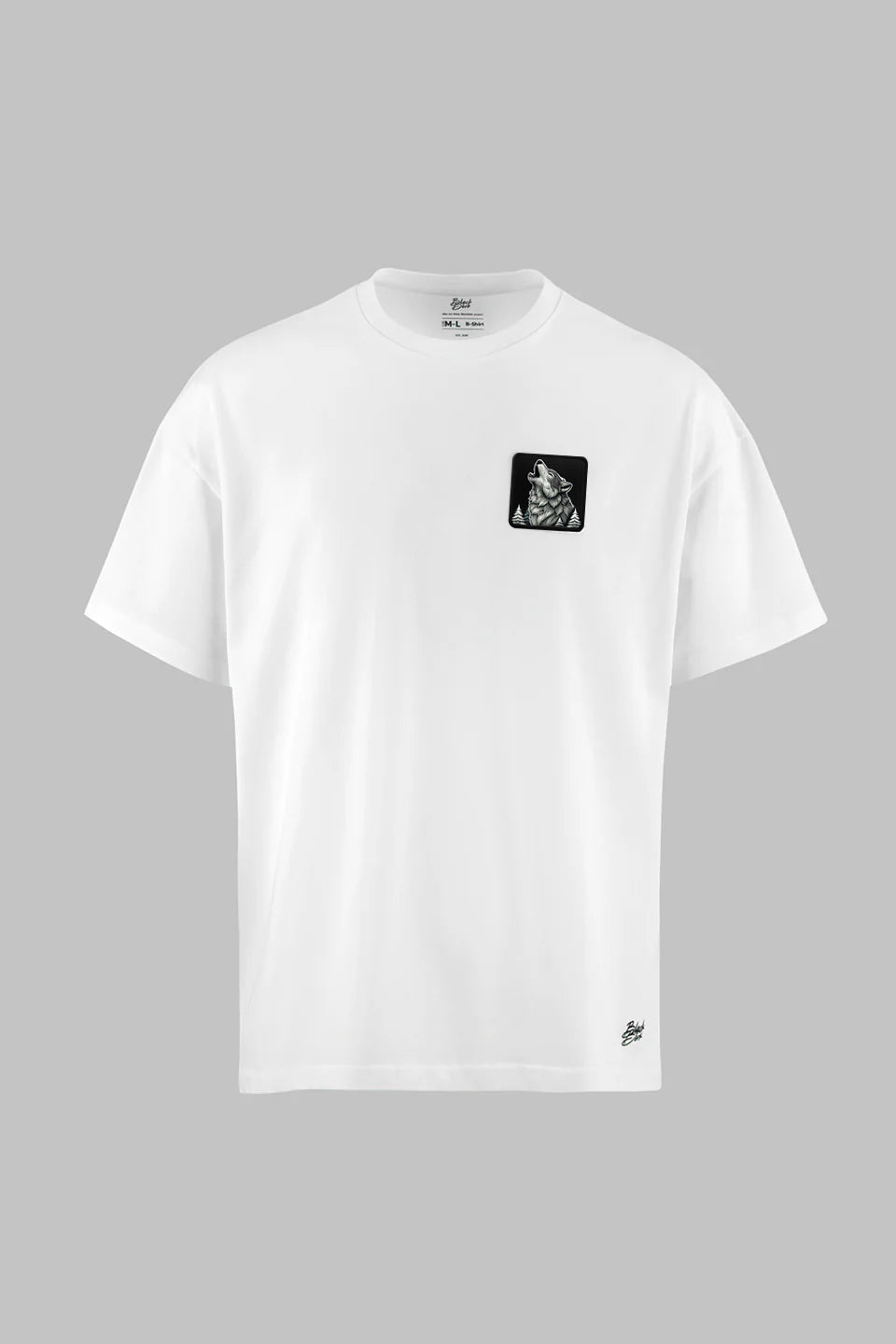 Oversize B-Shirt White With Patch