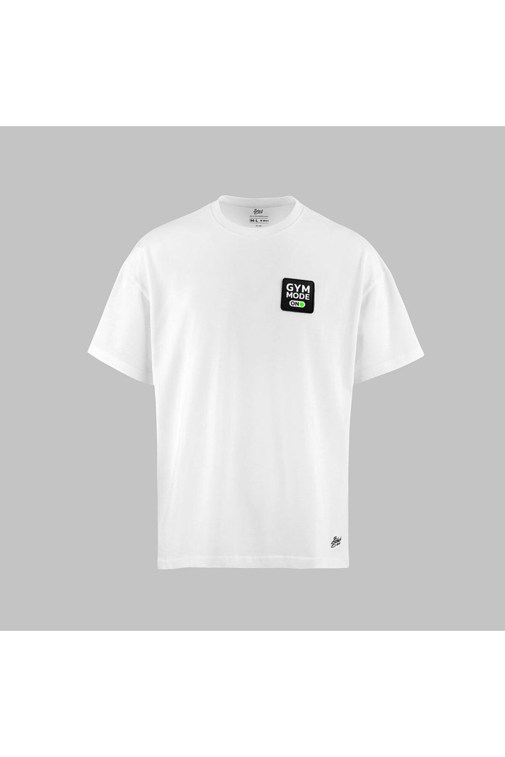 BlackBork V1 Oversize B-Shirt White | Customisable Patch | M-L