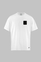 BlackBork V1 Oversize B-Shirt White | Customisable Patch | M-L