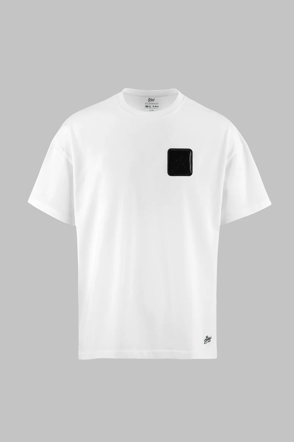 BlackBork V1 Oversize B-Shirt White | Customisable Patch | M-L