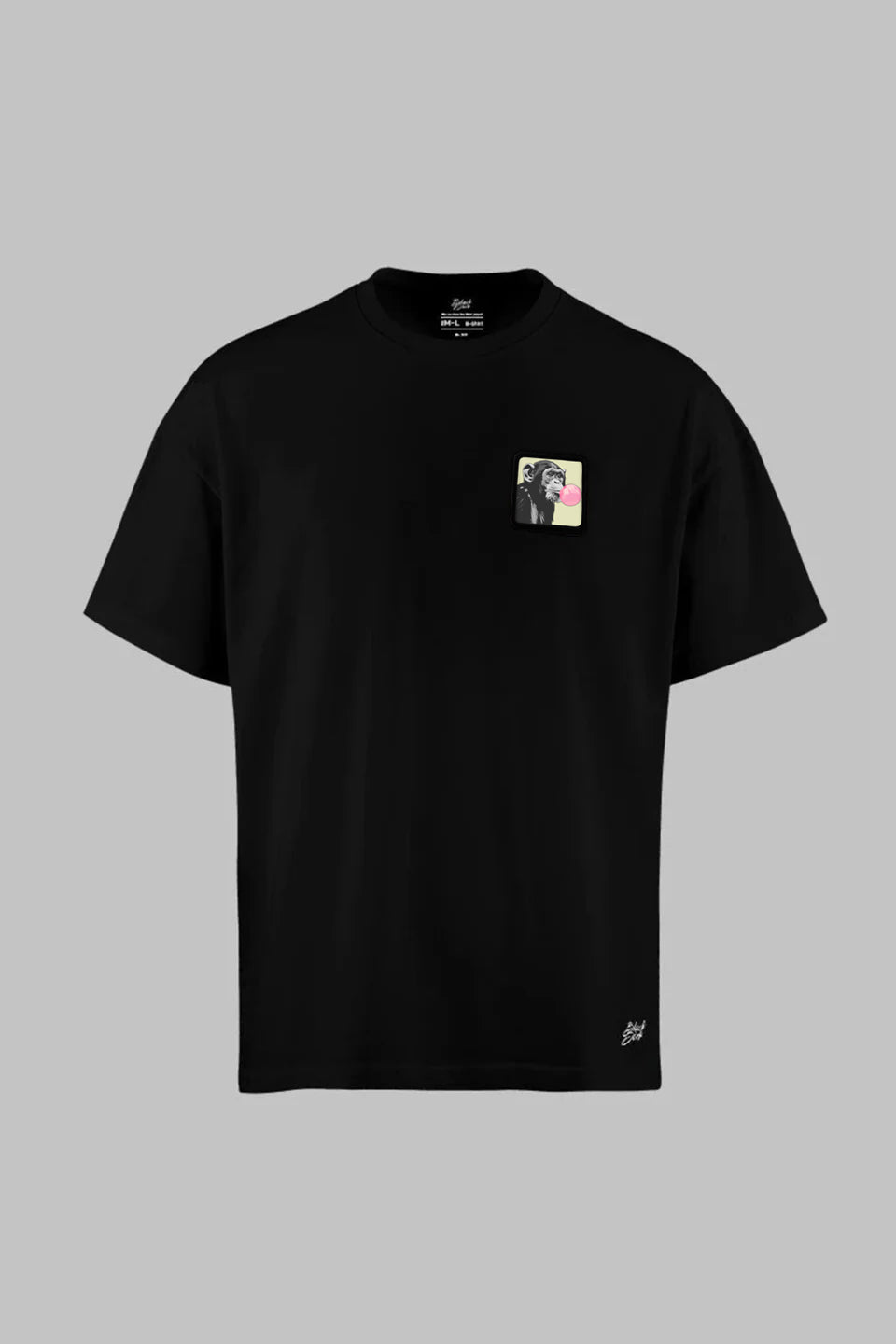 BlackBork V1 Oversize B-Shirt Black | Customisable Patch | M-L