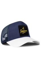 BlackBork White & Navy Blue Cordura Trucker Cap | Customisable Patch