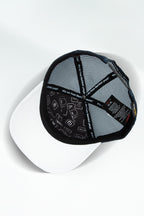 BlackBork White & Navy Blue Cordura Trucker Cap | Customisable Patch