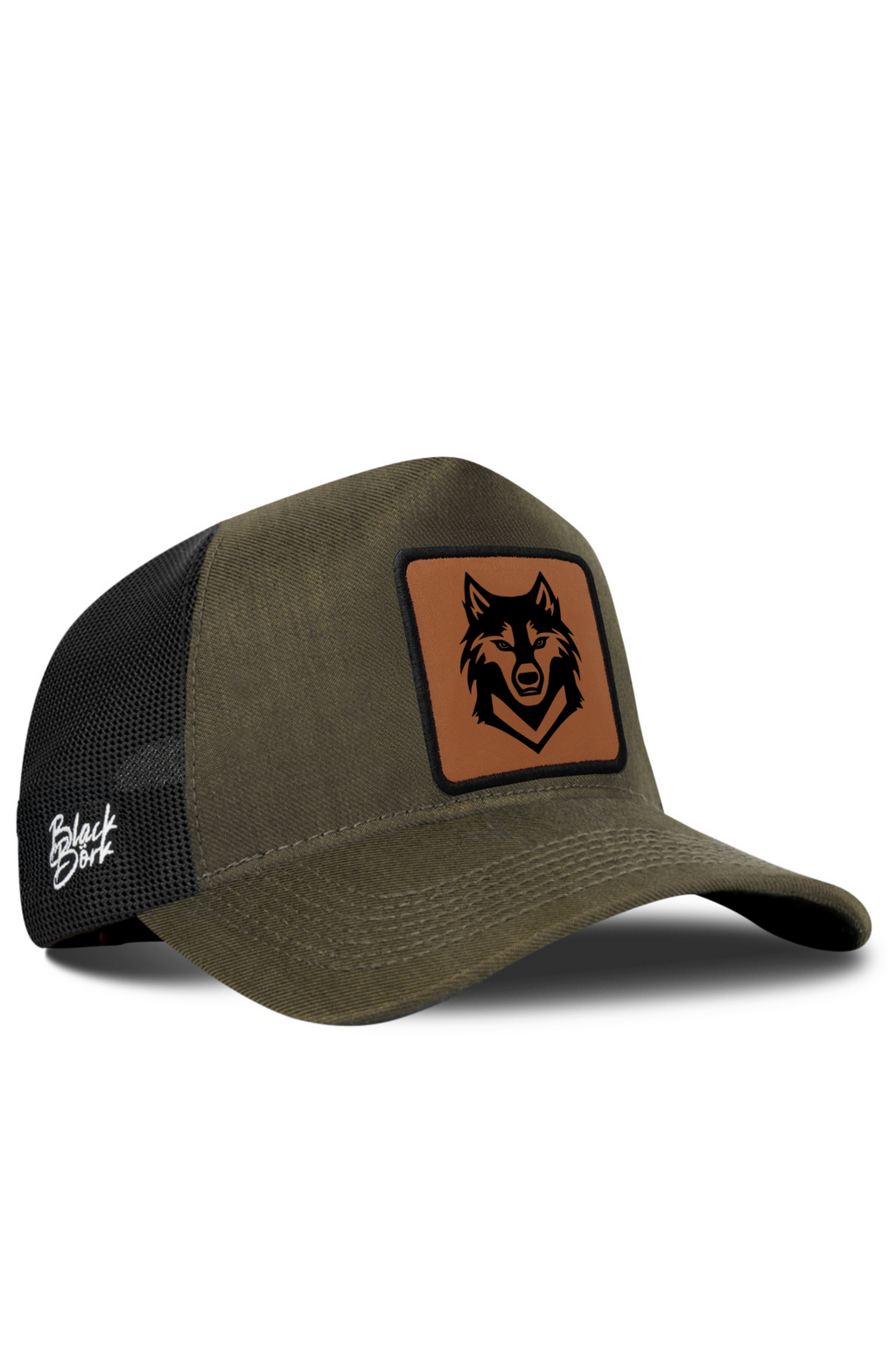 BlackBork Khaki & Black Cordura Trucker Cap | Customisable Patch