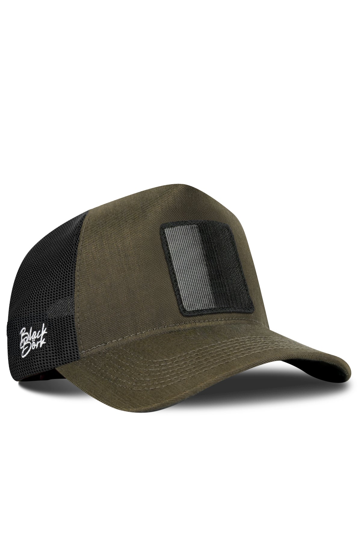 BlackBork Khaki & Black Cordura Trucker Cap | Customisable Patch