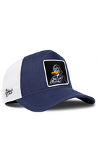 BlackBork Navy Blue & White Cordura Trucker Cap | Customisable Patch