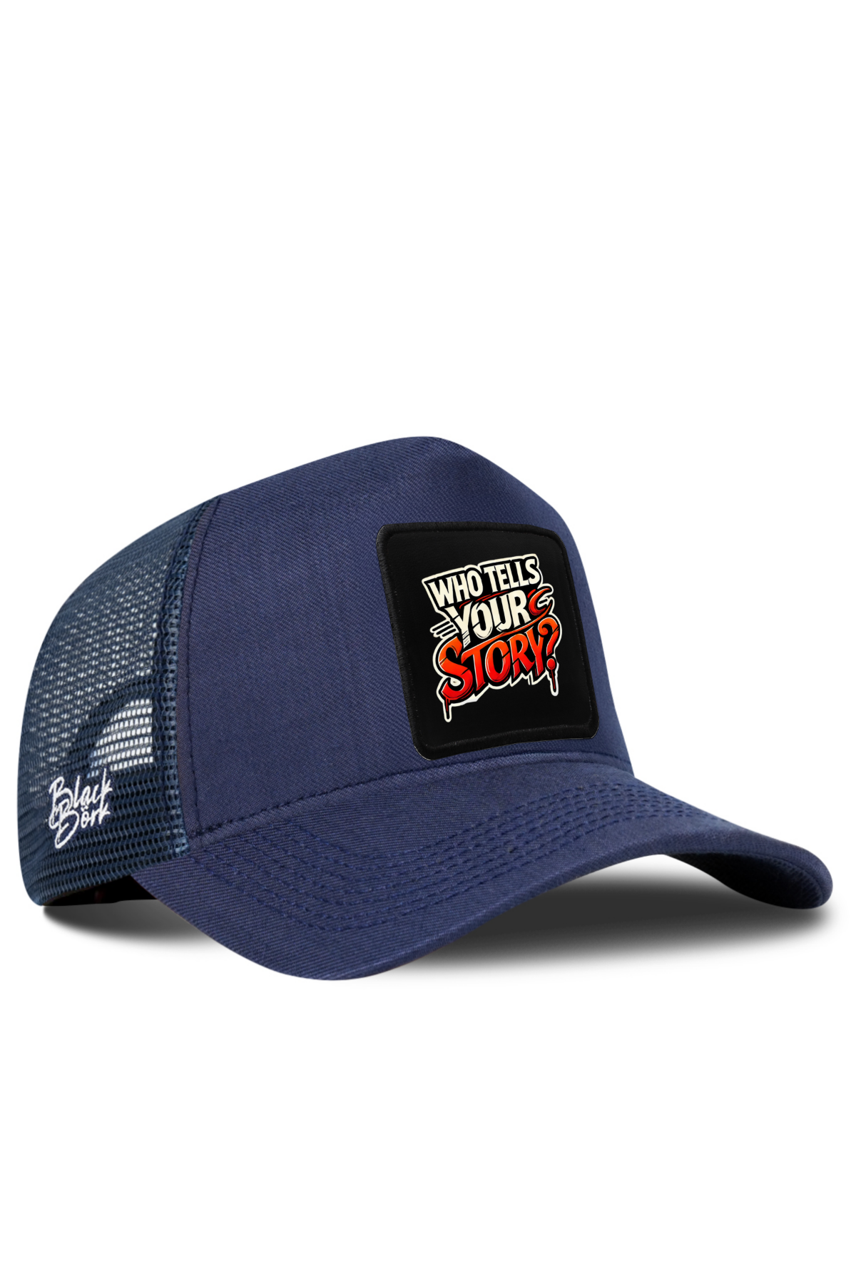 BlackBork Navy Blue Cordura Trucker Cap | Customisable Patch