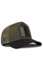 BlackBork Black Brim & Khaki Cordura Trucker Cap | Customisable Patch