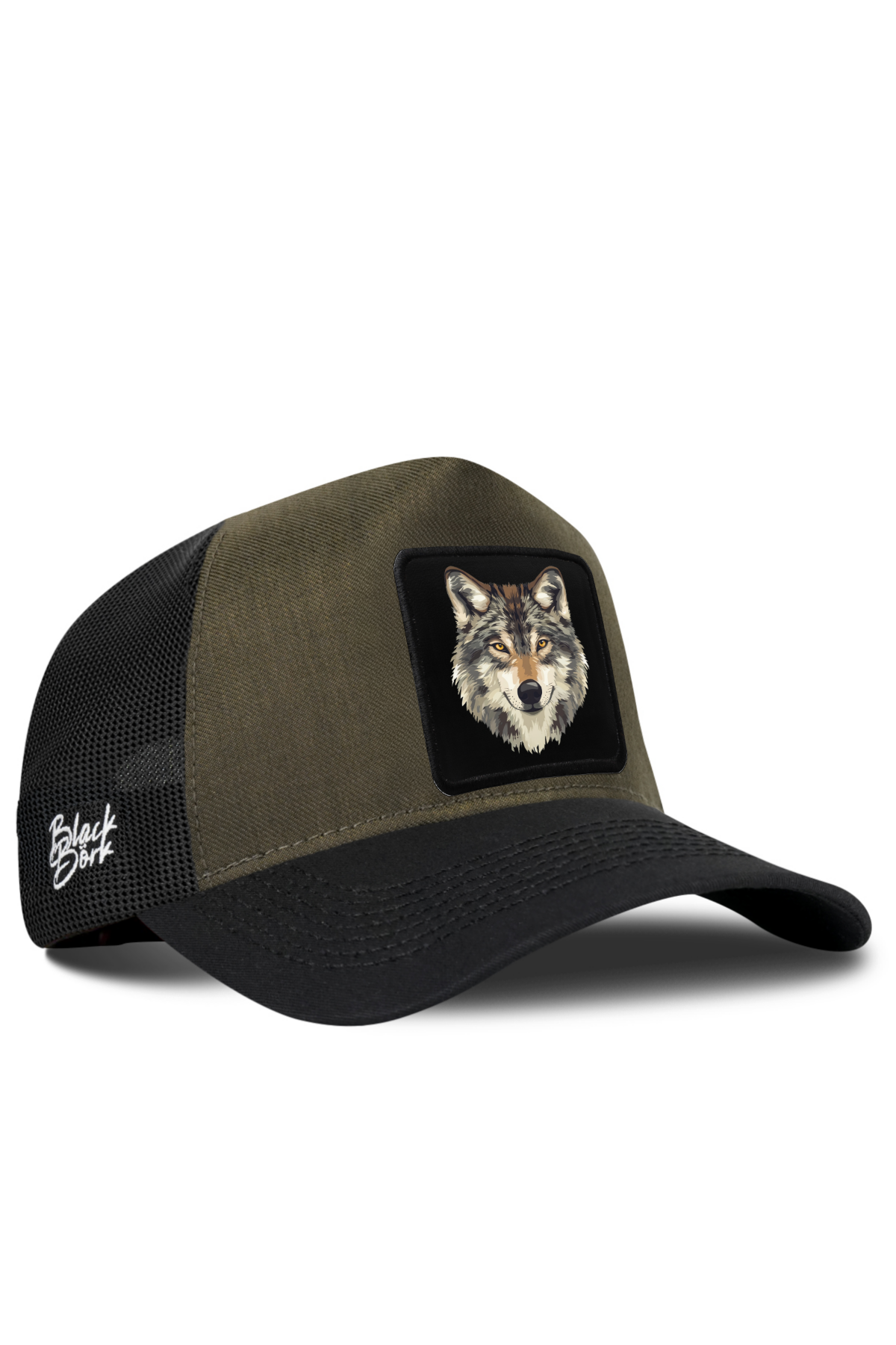 BlackBork Black & Khaki & Black Cordura Trucker Cap | Customisable Patch