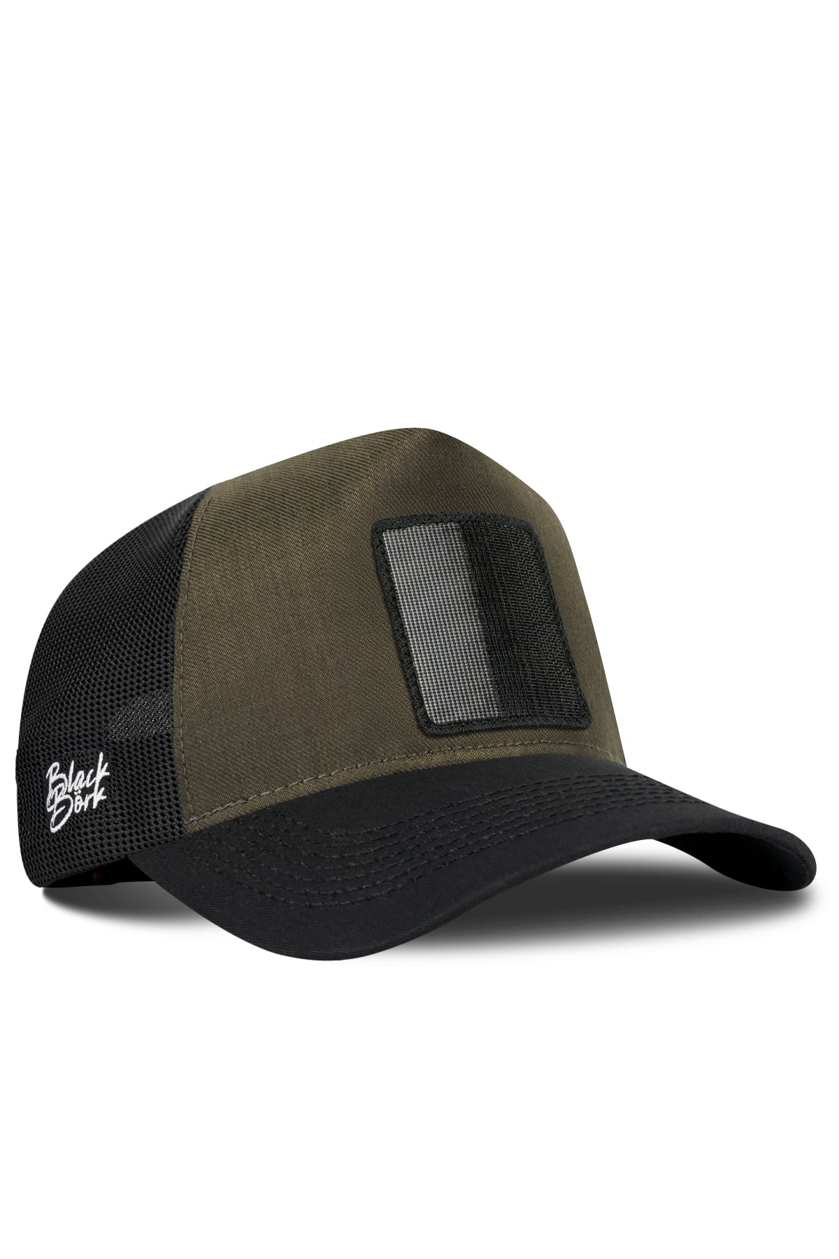 BlackBork Black & Khaki & Black Cordura Trucker Cap | Customisable Patch