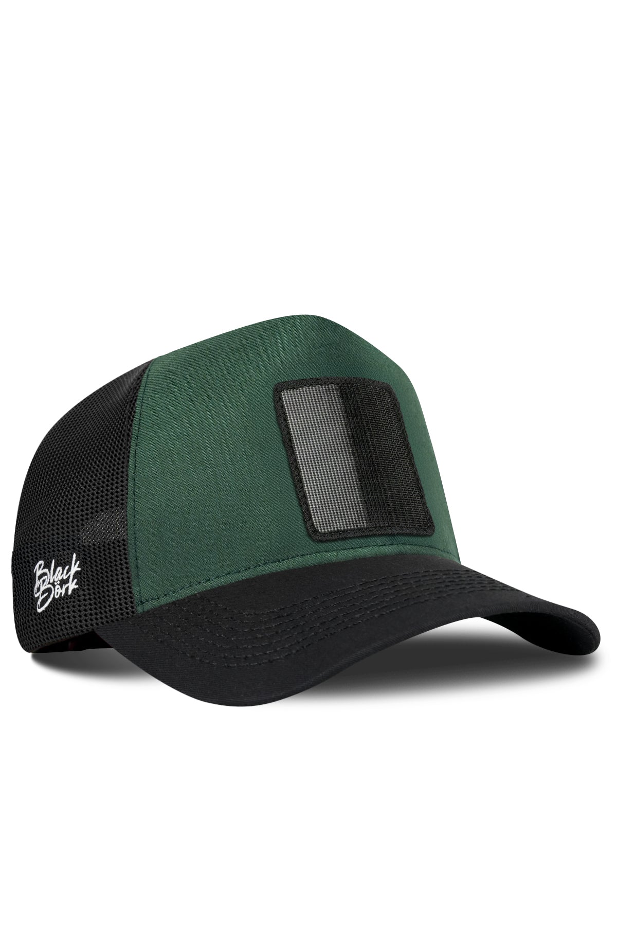 BlackBork Petrol Green & Black Cordura Trucker Cap | Customisable Patch