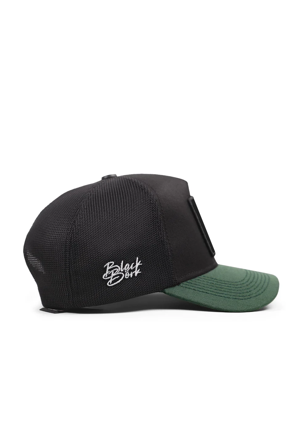 BlackBork Black & Petrol Green Cordura Trucker Cap | Customisable Patch