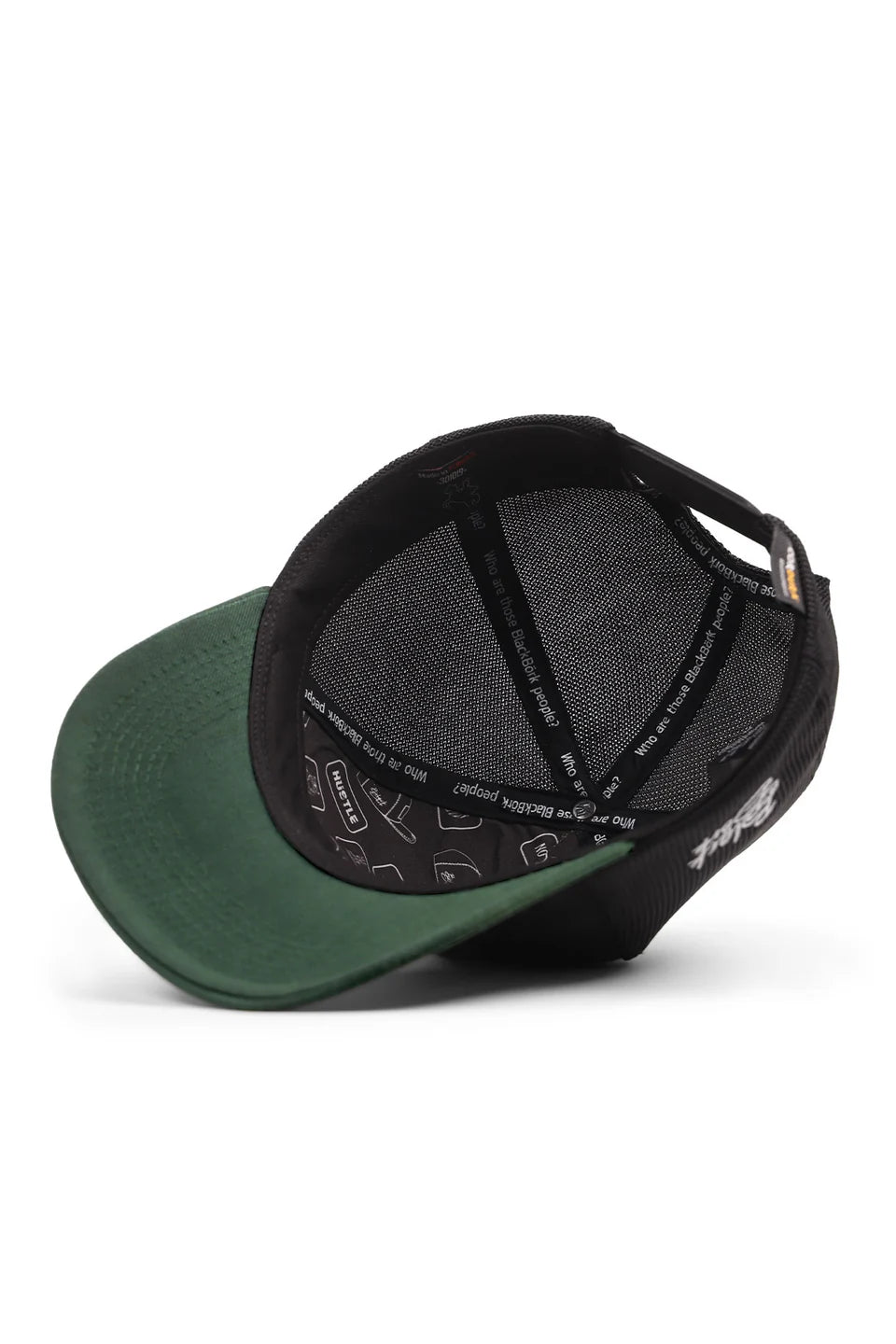 BlackBork Black & Petrol Green Cordura Trucker Cap | Customisable Patch