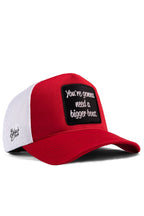 BlackBork Red & White Trucker Cap | Customisable Patch