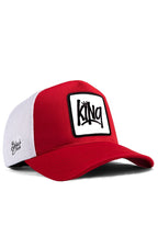 BlackBork Red & White Trucker Cap | Customisable Patch