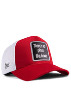 BlackBork Red & White Trucker Cap | Customisable Patch