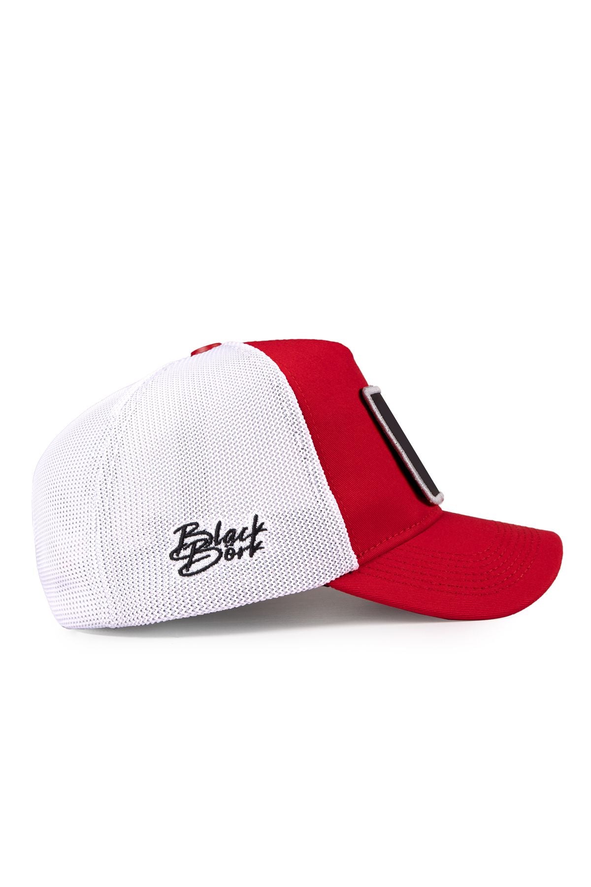 BlackBork Red & White Trucker Cap | Customisable Patch