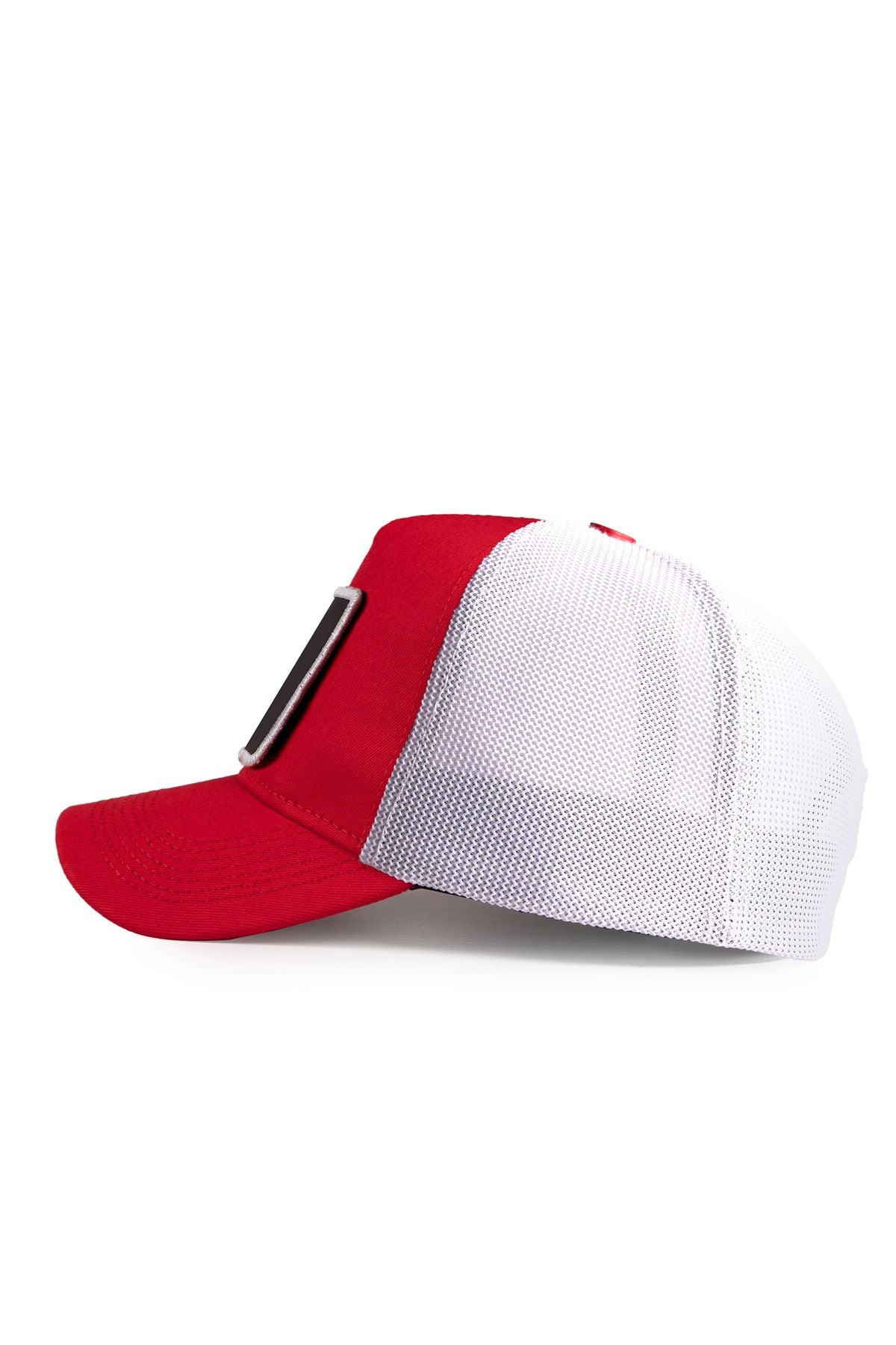 BlackBork Red & White Trucker Cap | Customisable Patch