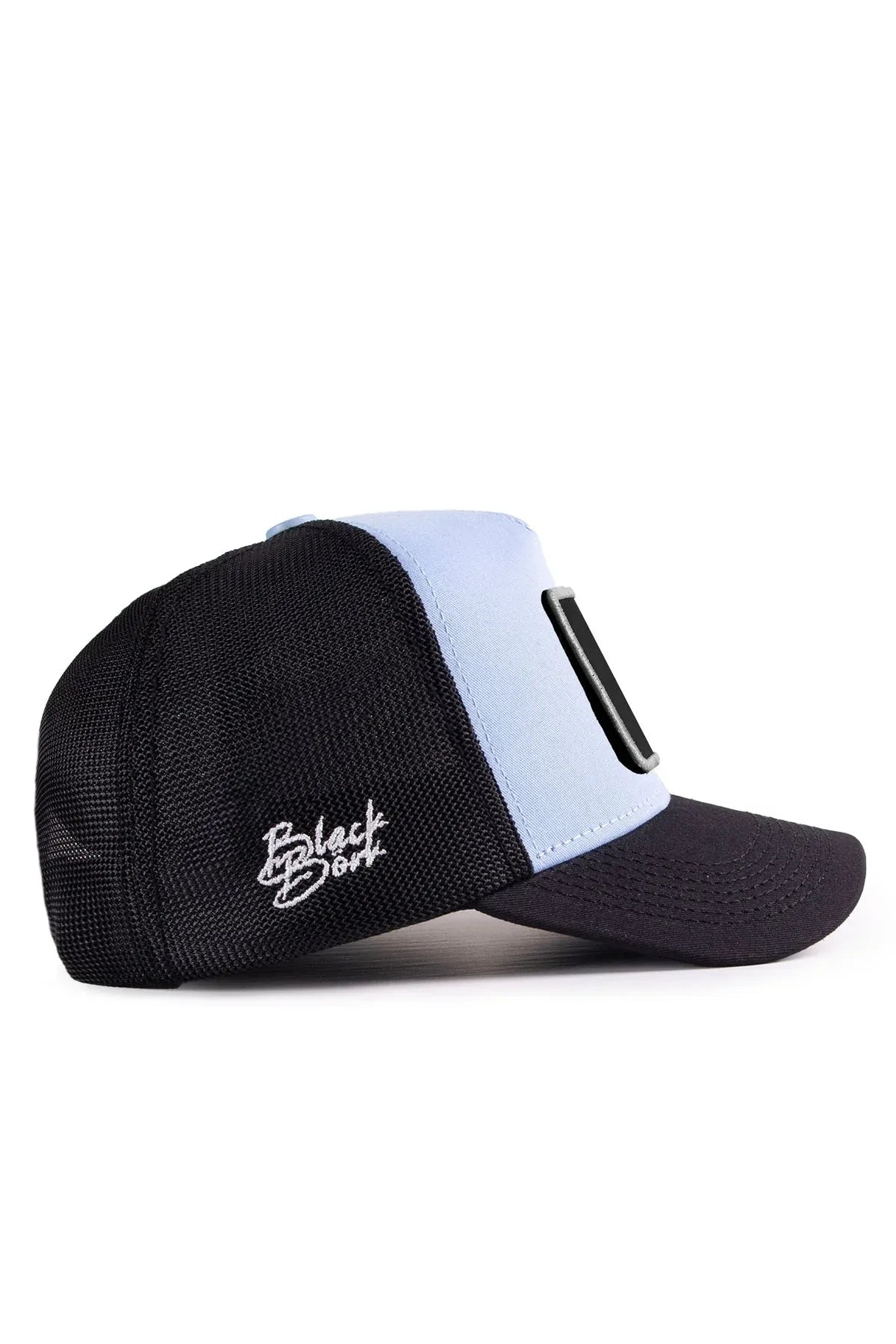 Light Blue-Black Brim Cap