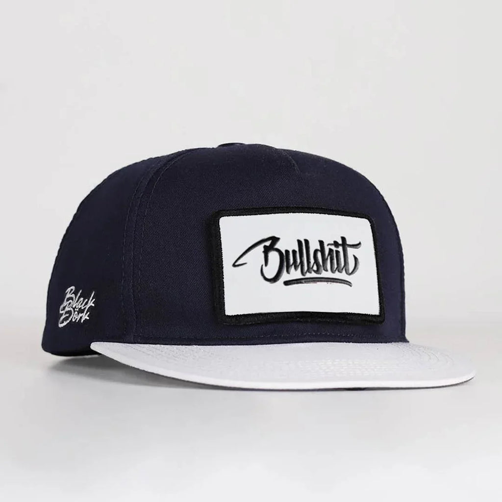 bullshit-logolu-beyaz-lacivert-hip-hop-sapka-3641 - BlackBork