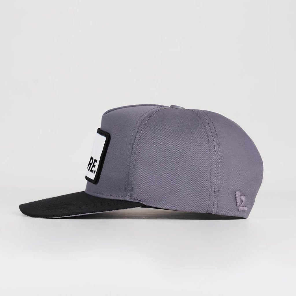 do-more-logolu-siyah-gri-hip-hop-sapka-3610 - BlackBork