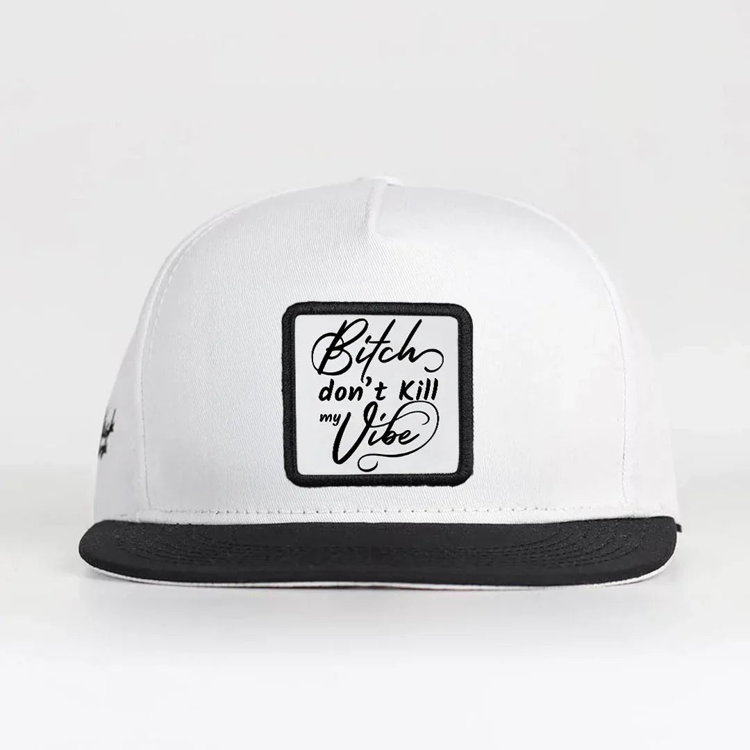 don-t-kill-my-vibe-logolu-siyah-beyaz-hip-hop-sapka-1873 - BlackBork