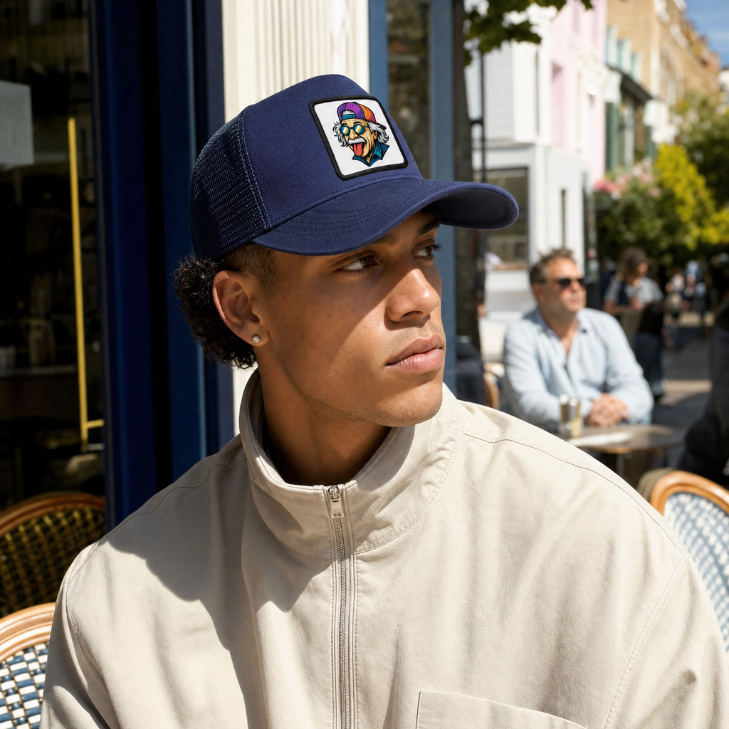 BlackBork Navy Blue Cordura Trucker Cap | Customisable Patch