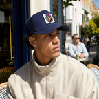 BlackBork Navy Blue Cordura Trucker Cap | Customisable Patch