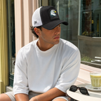 BlackBork Black & White Cordura Trucker Cap | Customisable Patch