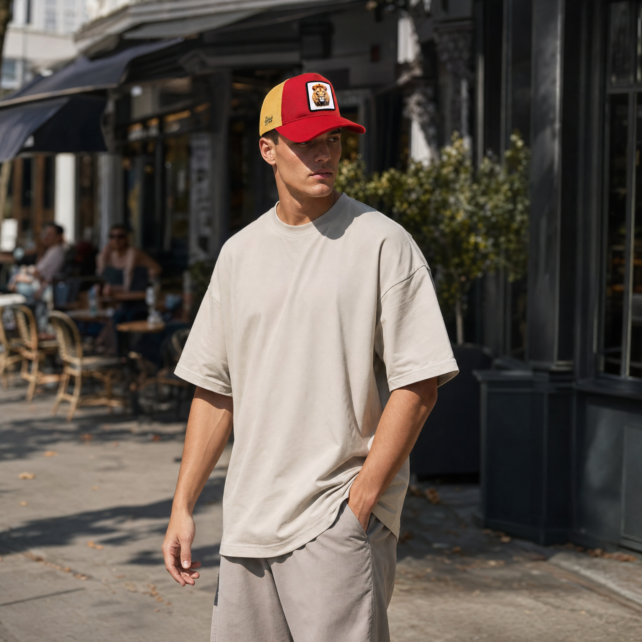 BlackBork Red & Yellow Trucker Cap | Customisable Patch
