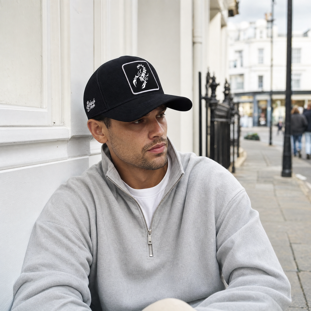 BlackBork Black Trucker Cap V1 | Customisable Patch