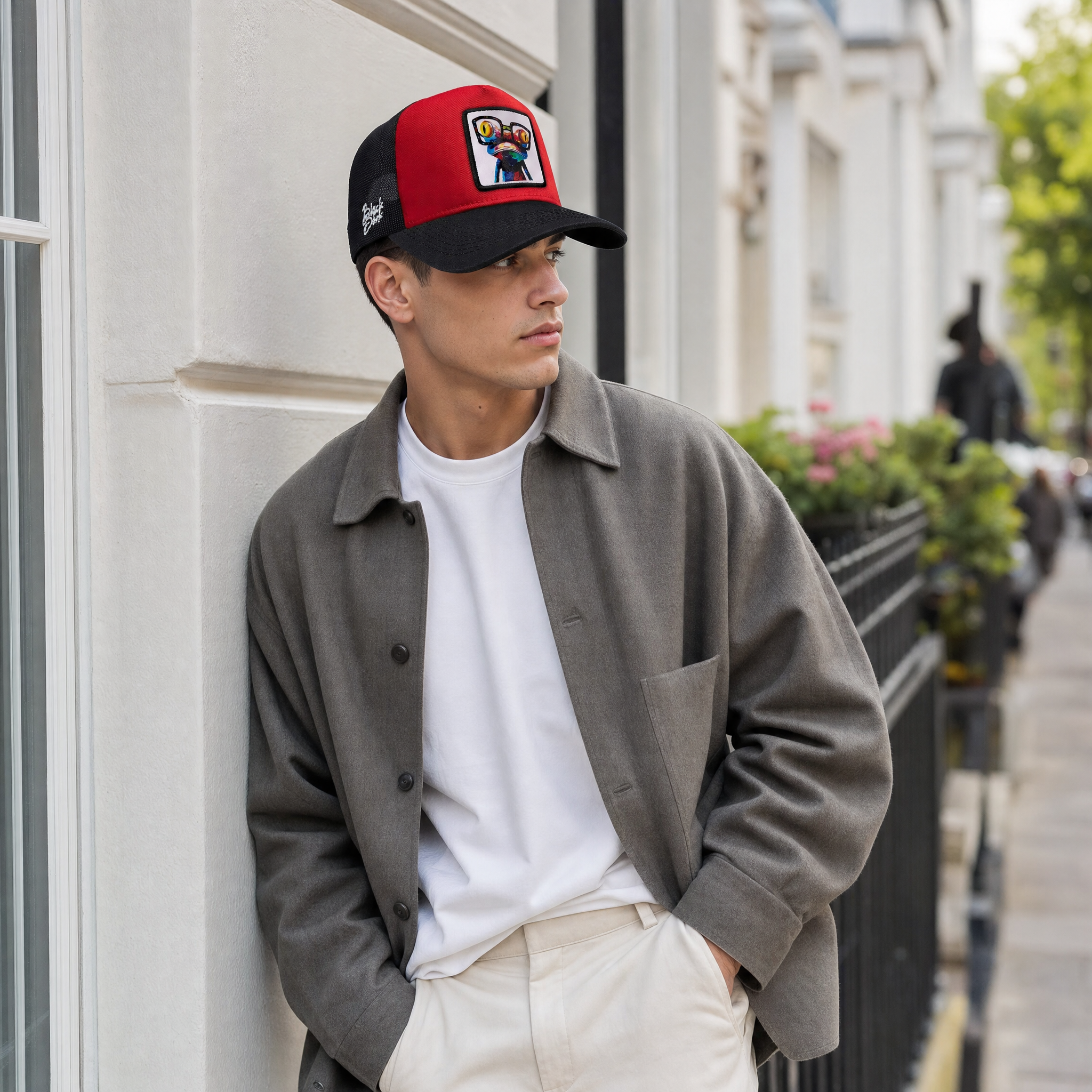 BlackBork Red & Black Trucker Cap | Customisable Patch
