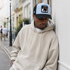 BlackBork Light Blue & Black Trucker Cap | Customisable Patch