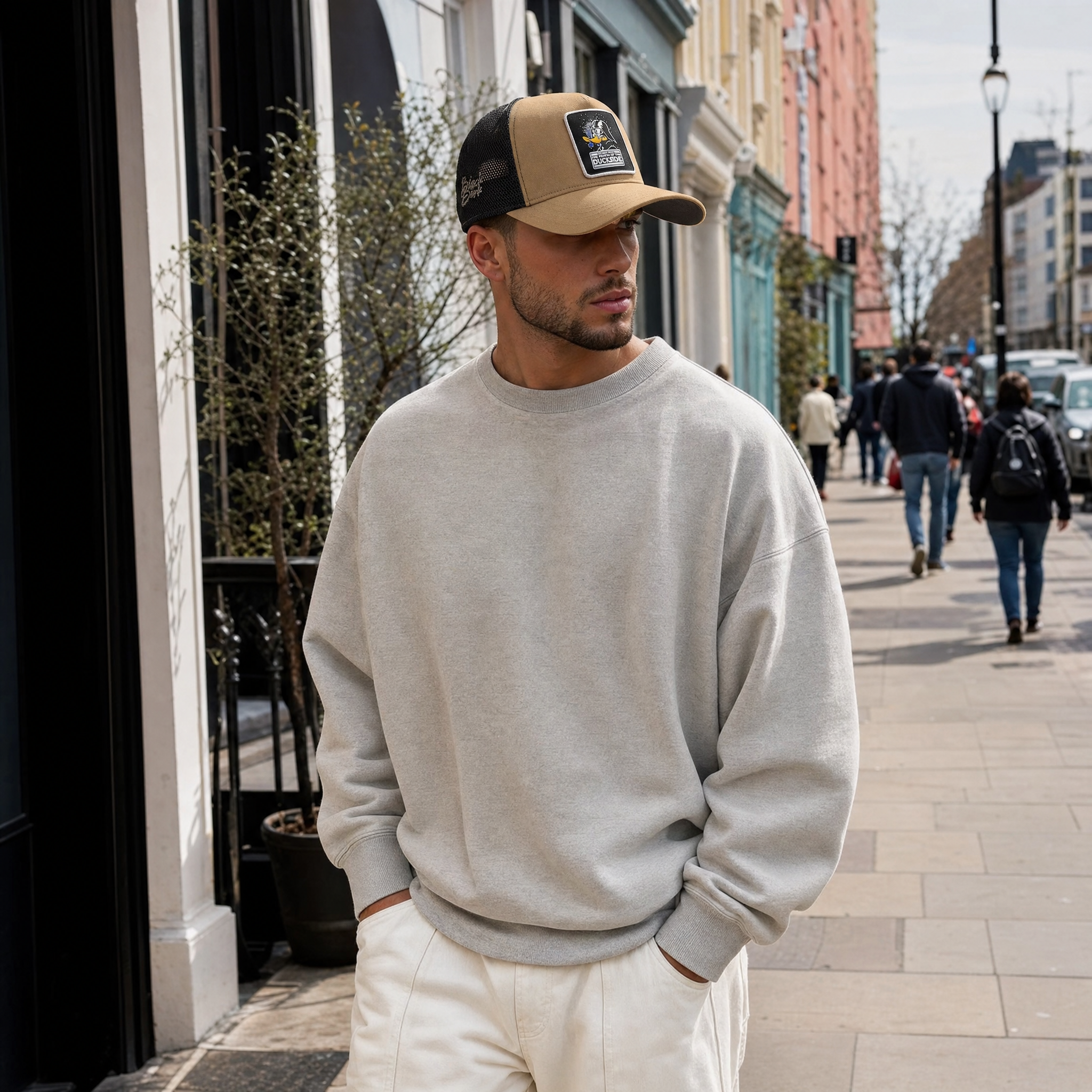 BlackBork Mink & Black Trucker Cap | Customisable Patch