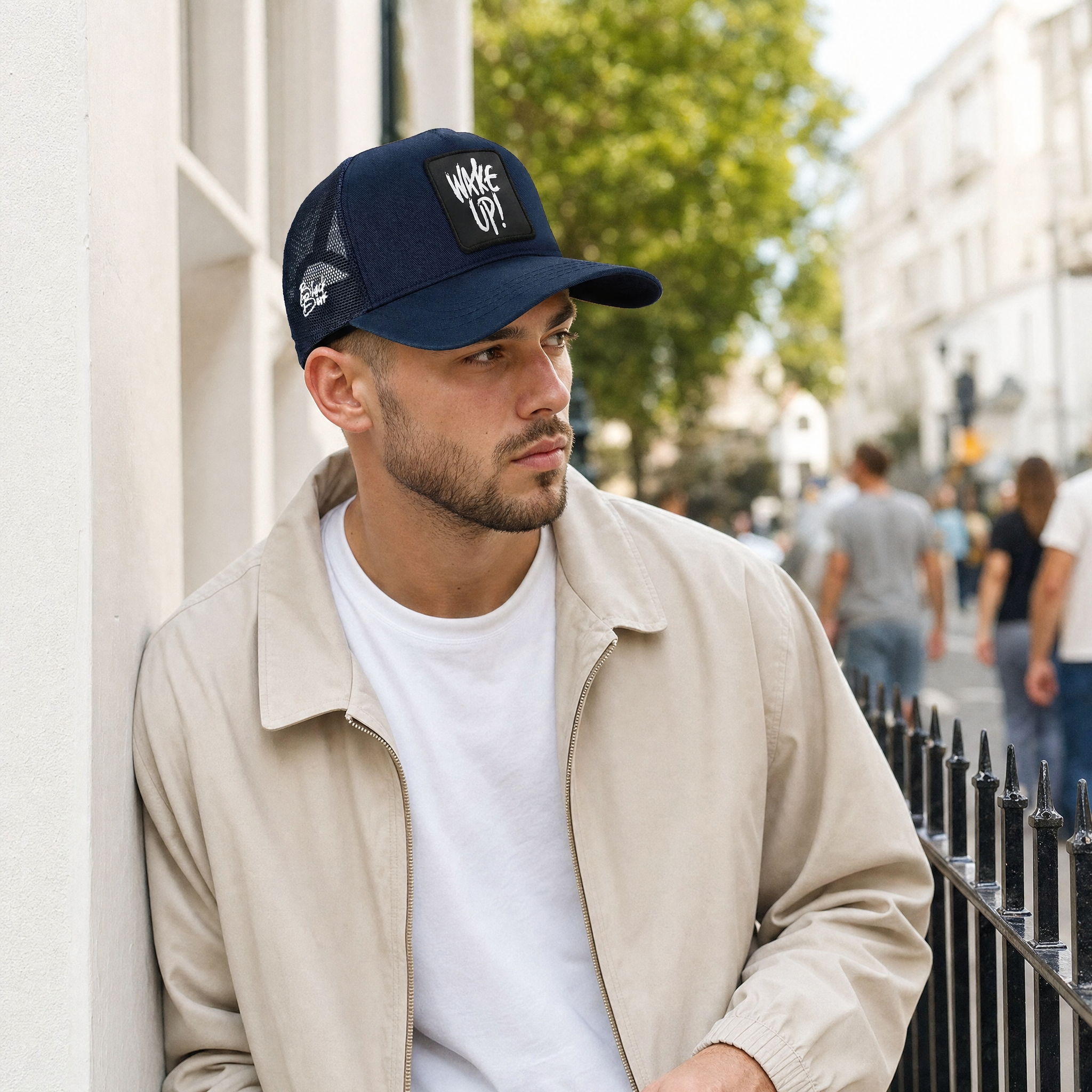 BlackBork Navy Blue Trucker Cap | Customisable Patch