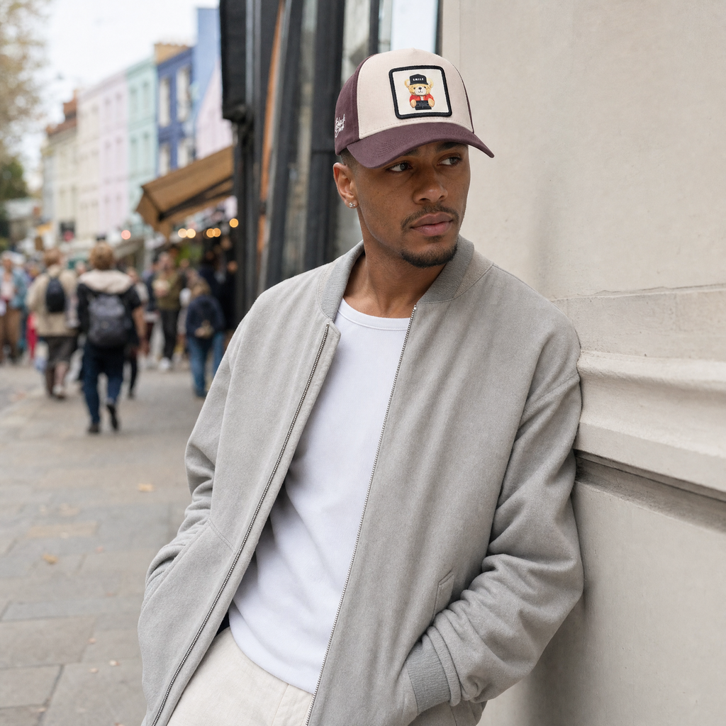 BlackBork Brown & Cream Baseball Cap | Customisable Patch