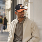 BlackBork Tile & Black Baseball Cap | Customisable Patch