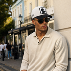 BlackBork Beige & Black Baseball Cap | Customisable Patch
