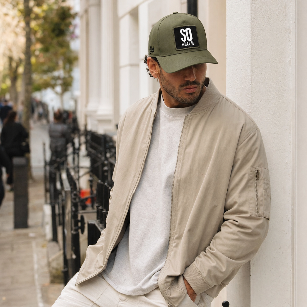 BlackBork Khaki Baseball Cap | Customisable Patch