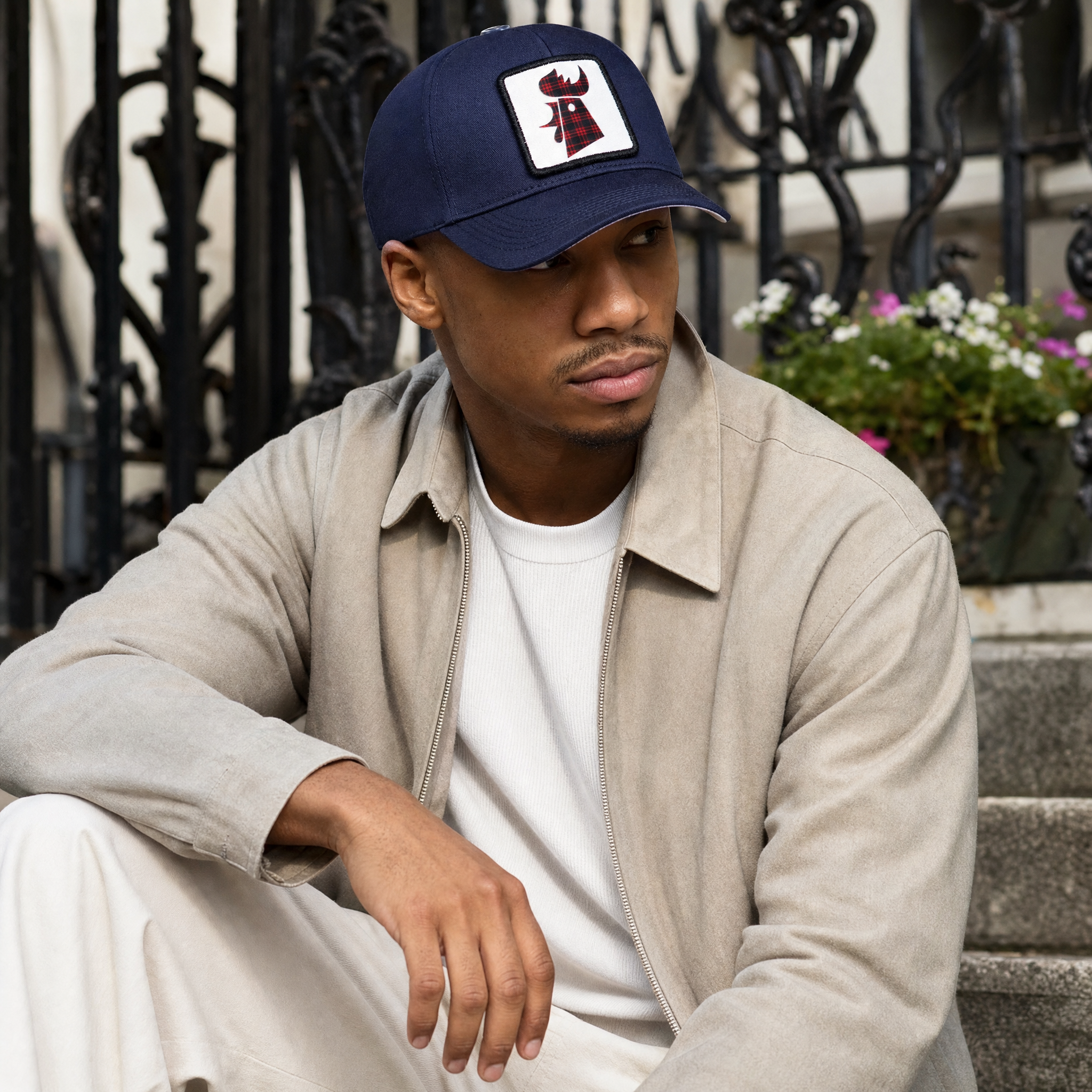 BlackBork Six Navy Blue Baseball Cap | Customisable Patch