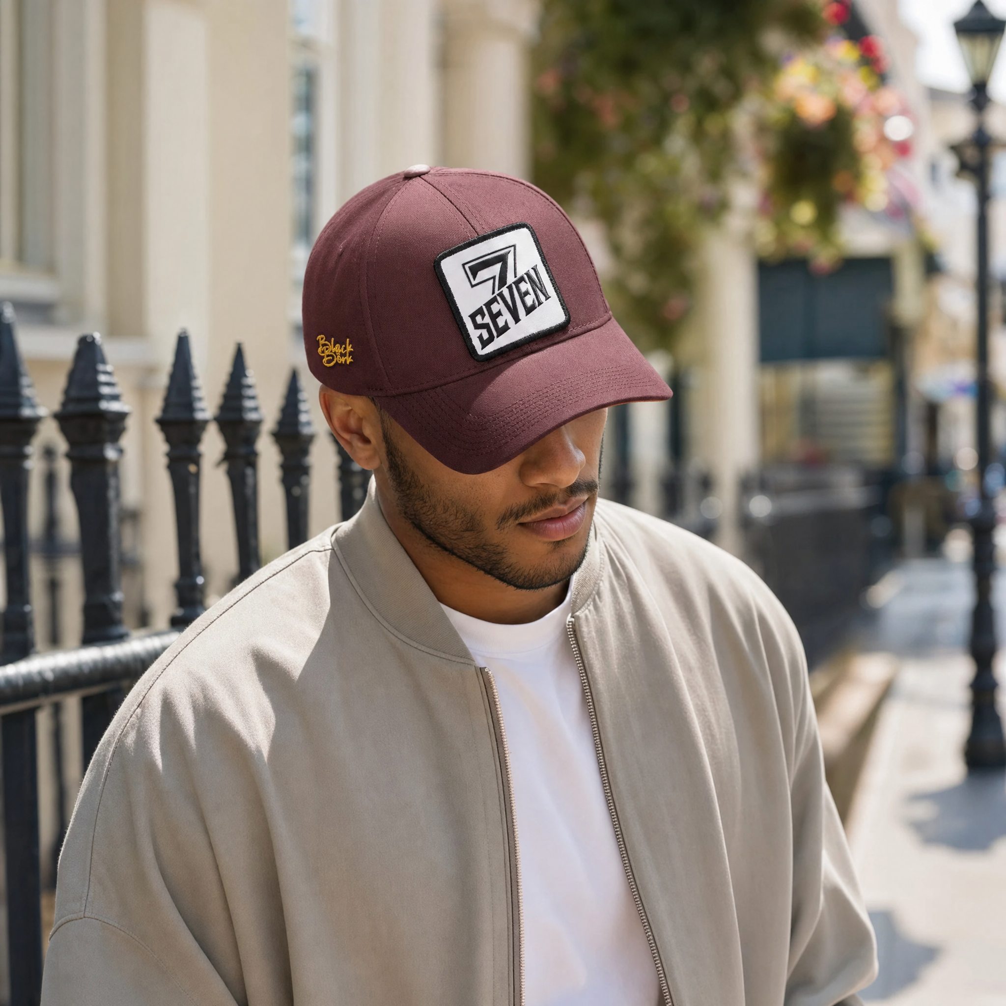 BlackBork Six Brown Baseball Cap | Customisable Patch