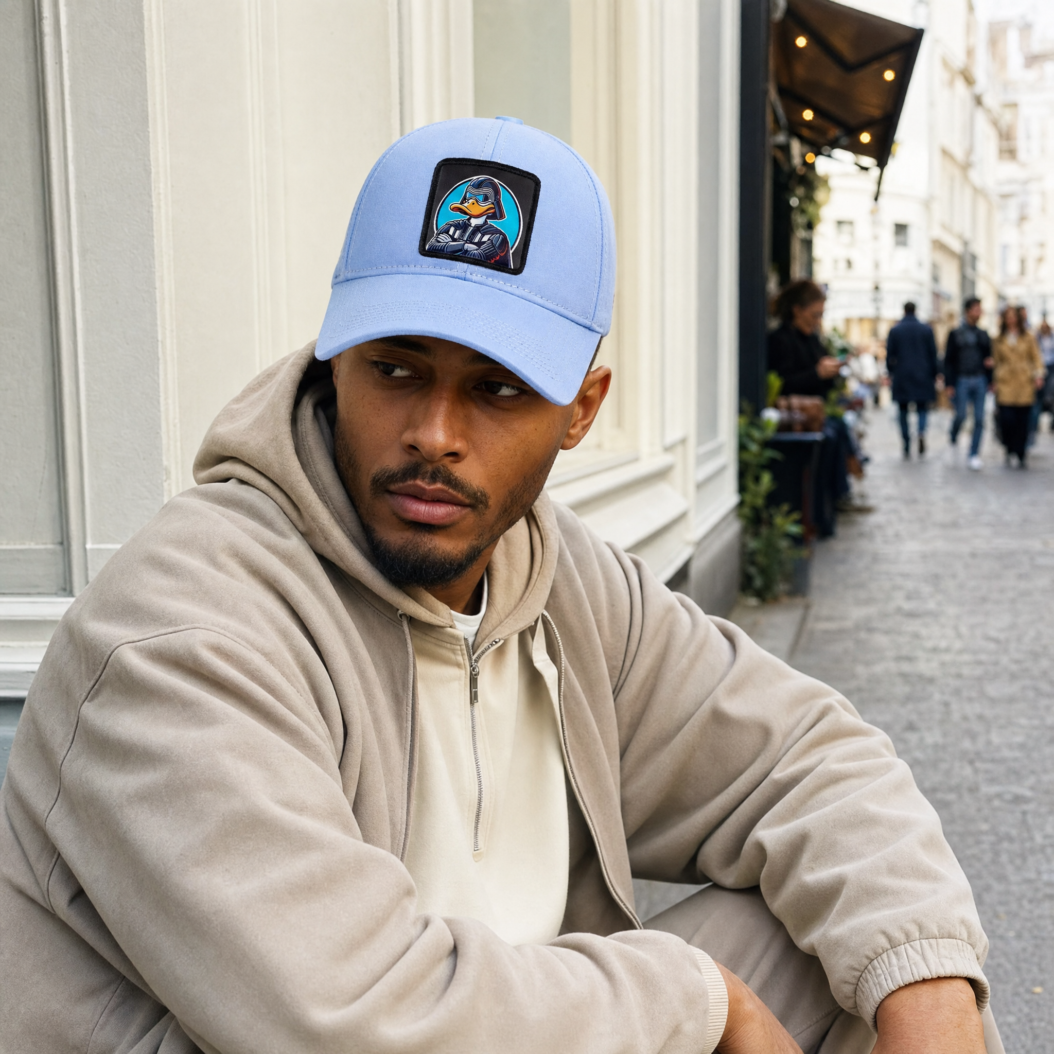 BlackBork Six Light Blue Baseball Cap | Customisable Patch