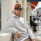 BlackBork Six Black & Dark Orange Baseball Cap | Customisable Patch