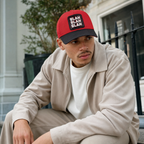 BlackBork Six Black & Red Baseball Cap | Customisable Patch
