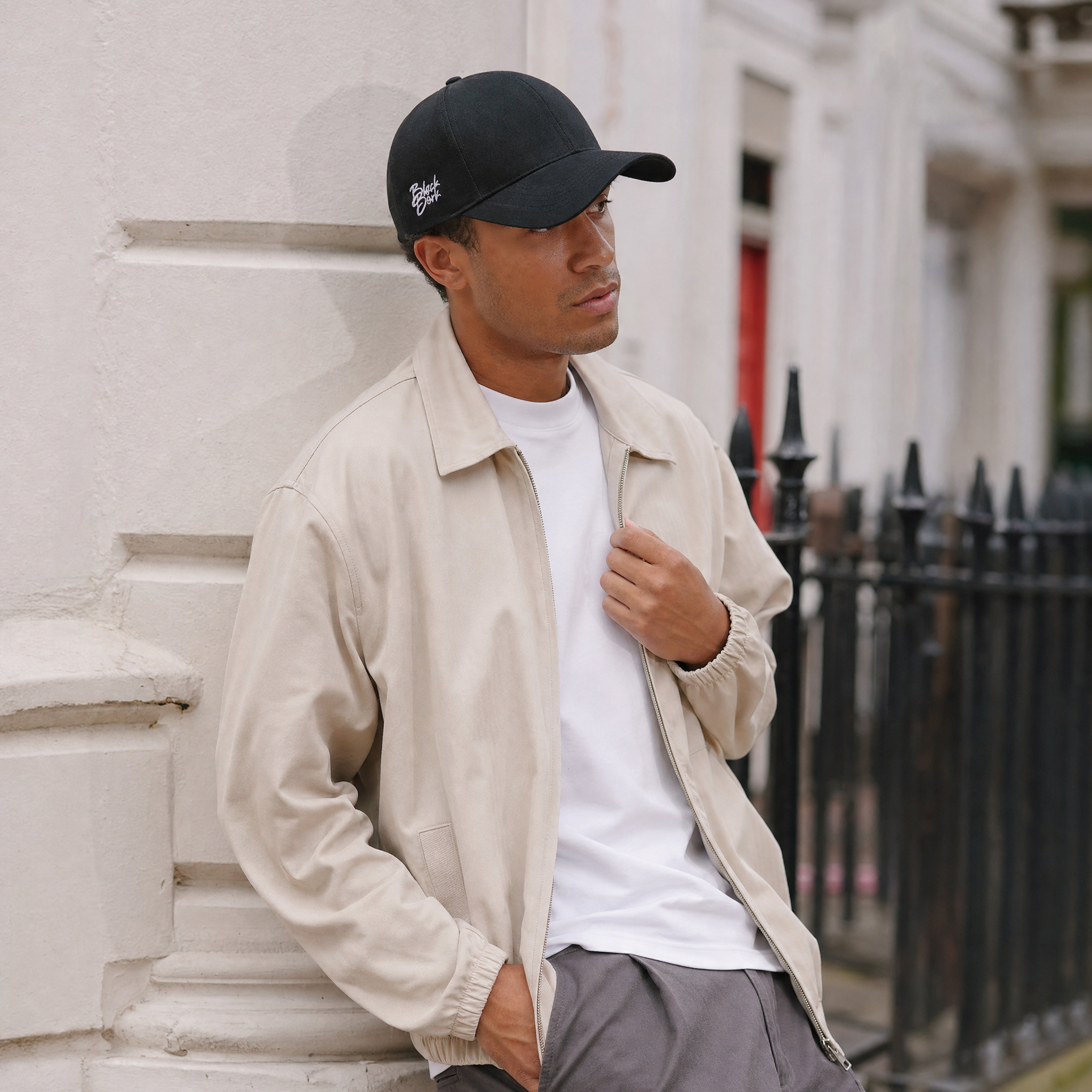BlackBork Six Black Baseball Cap No Patch | Customisable Patch